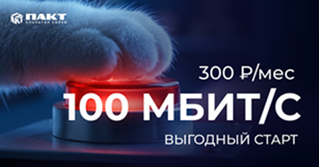 СП 100 Мбит/с на 4 месяца. Классика, проверенная временем